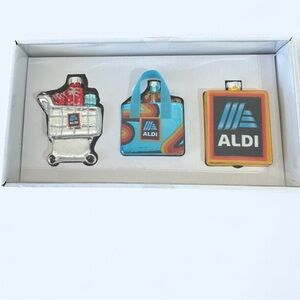 Aldi Christmas ornaments set of 3 by Merry Moments. New in box.